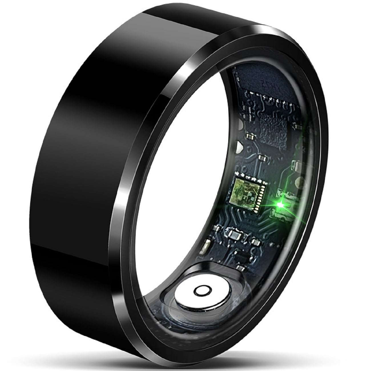 Smart Ring Health Tracker, Sleep Tracker Ring with Heart Rate, Waterproof Fitness Ring for Activity Monitoring/Steps/Distance/Calories, Air Gestures, up to 7-Day Battery, for Ios Android (Black,#10)